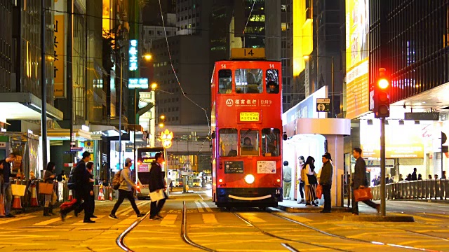 传统的电车在香港视频素材