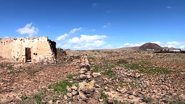 火山景观，富埃特文图拉，火山岩，火山岛，4K视频素材