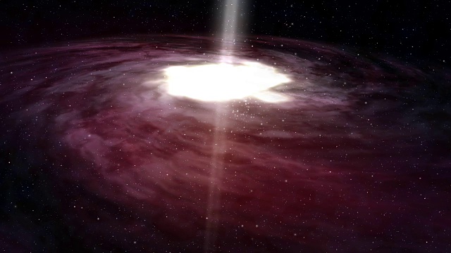 深太空中的红色螺旋星系视频下载