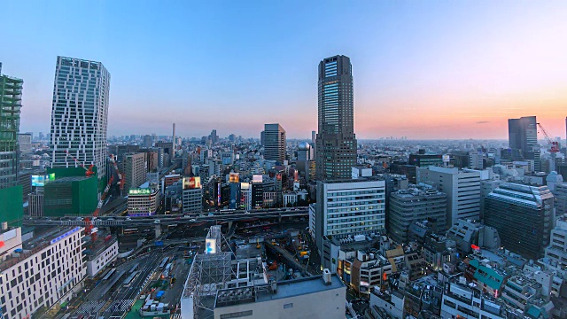4K时间流逝东京城市景观日本视频素材