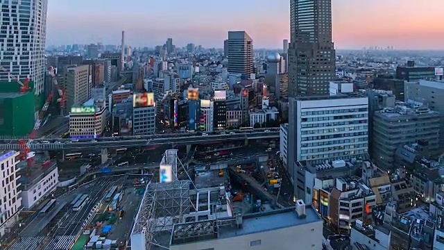 4K时间流逝东京城市景观日本视频素材