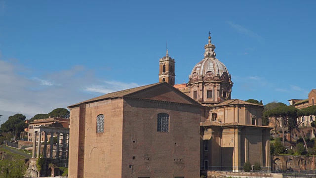 圣卢卡和玛蒂娜教堂。罗马视频素材