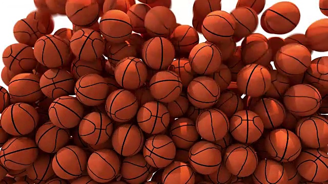 篮球填充屏幕过渡篮球复合覆盖4K视频素材