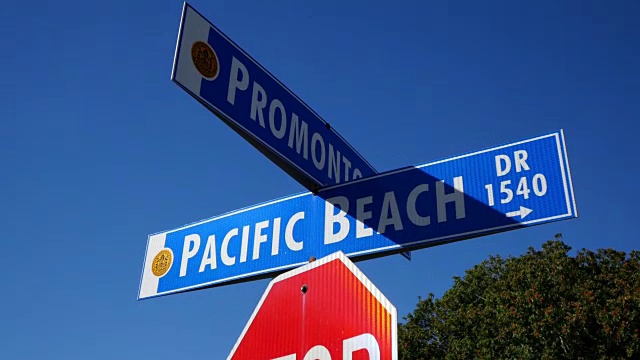 加州的街道标志是4K的视频下载