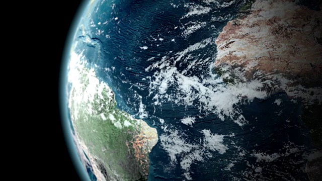地球从太空-近-绕轴旋转视频素材
