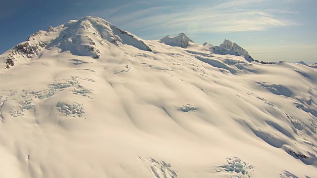 贝克山科尔曼冰川华盛顿太平洋西北高海拔冰冻冰雪自然特征北喀斯喀特山脉视频素材
