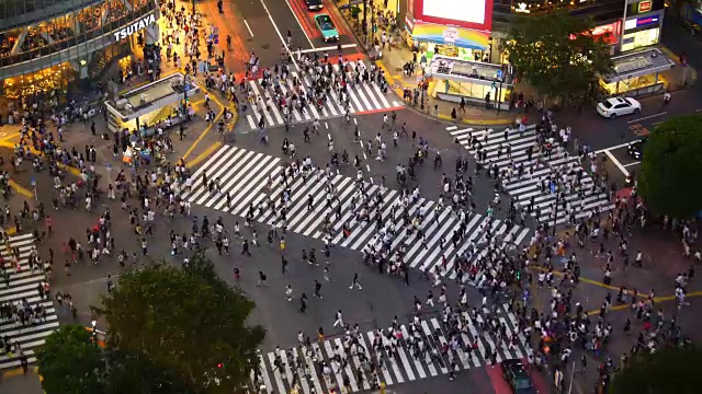 东京涩谷十字路口视频下载