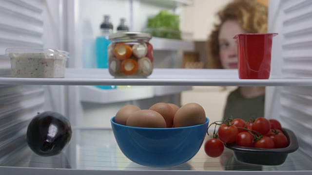 冰箱里的食物视频素材