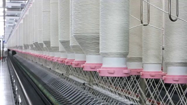 纺织厂的线轴视频下载
