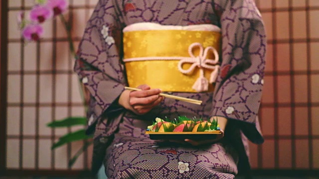 穿着和服的日本妇女视频下载
