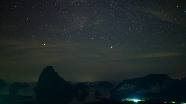 泰国，攀雅，萨美能社，T/L ZI夜空和星星视频下载