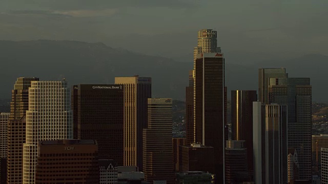 洛杉矶摩天大楼中景视频素材