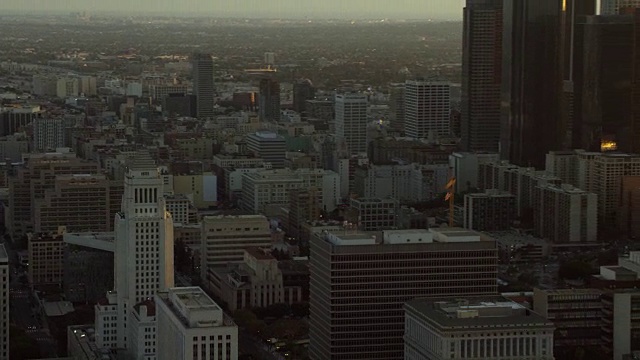 洛杉矶市政厅和洛杉矶市中心视频素材