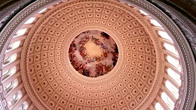 位于华盛顿特区的美国国会大厦圆形大厅视频下载