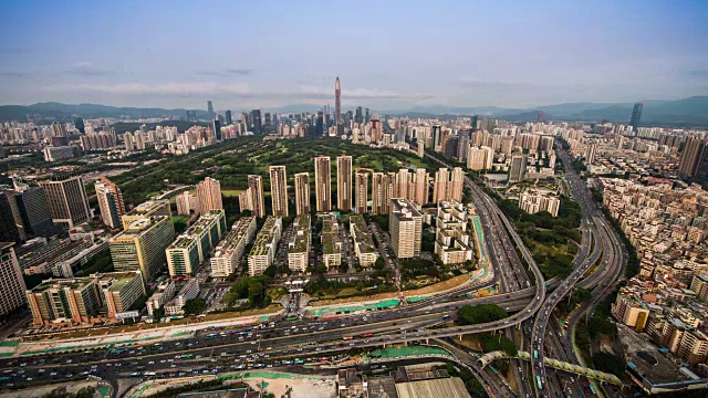深圳现代建筑外观，时光流逝视频素材