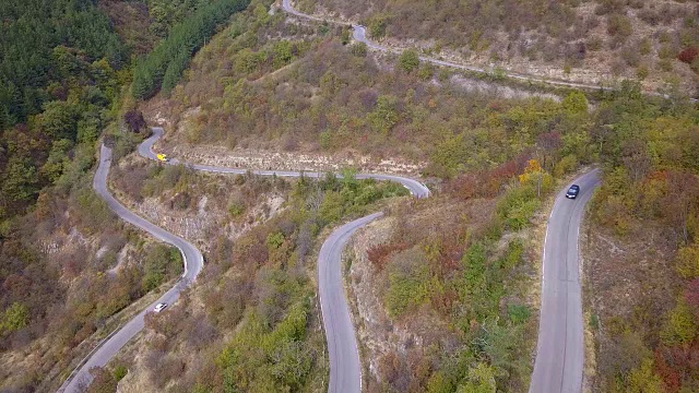 盘旋的道路，4k无人机视频视频素材