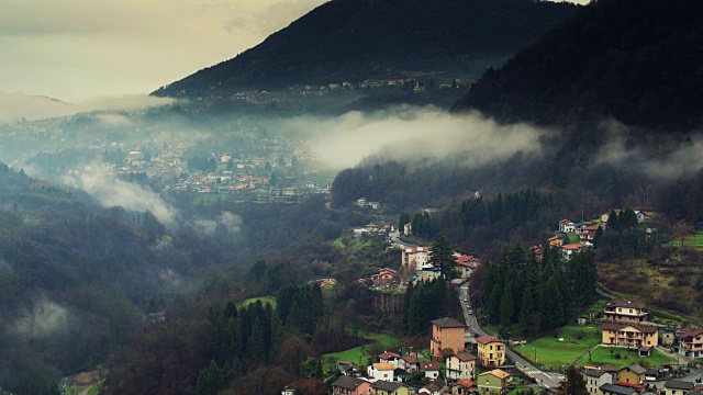 意大利Intelvi山谷-无人机射击视频素材