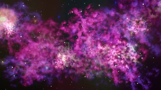 飞过星星和星云的动画视频下载