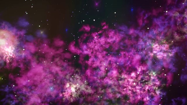飞过星星和星云的动画视频下载