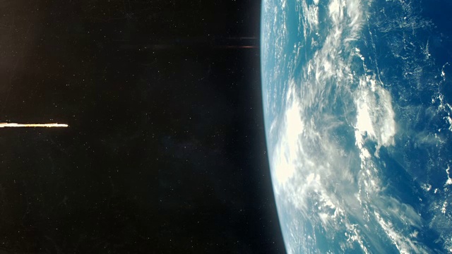 小行星撞击地球-橙色视频素材