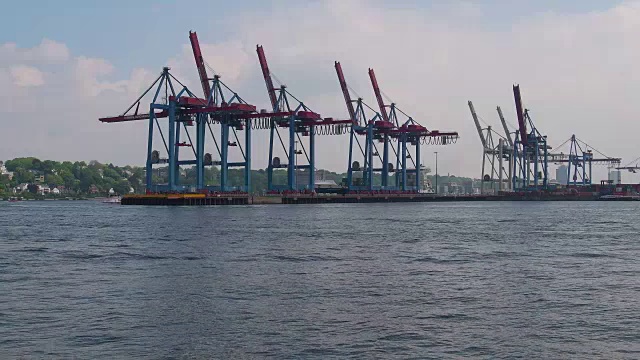 易北河和汉堡港视频素材