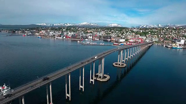 挪威特罗姆瑟市大桥视频下载