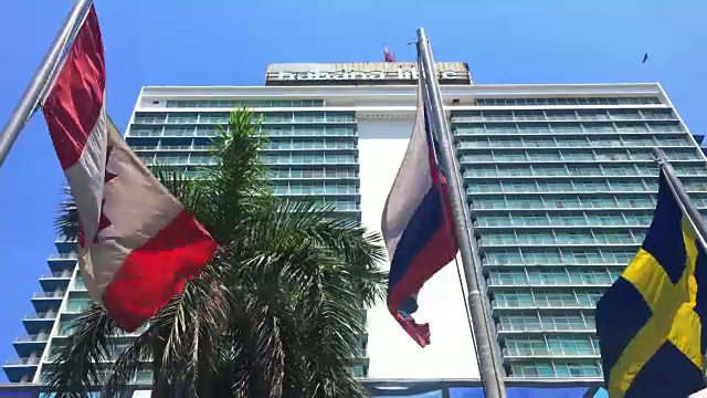 古巴哈瓦那:哈瓦那自由酒店，低视角视频素材
