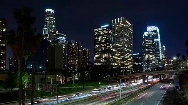 洛杉矶市中心的天际线视频素材