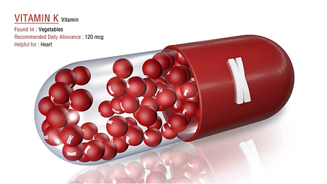 维生素K -动画维生素胶囊概念视频下载