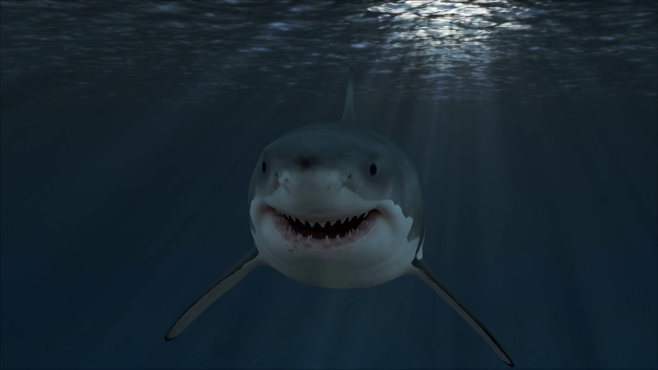 大白鲨袭击视频素材