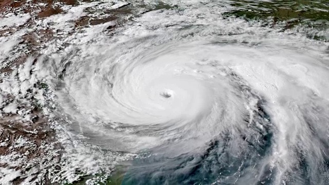 飓风哈维登陆前的几个小时视频素材