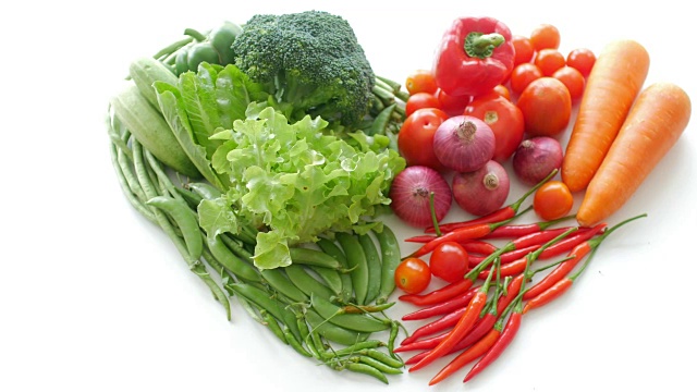新鲜蔬菜，健康烹饪视频素材