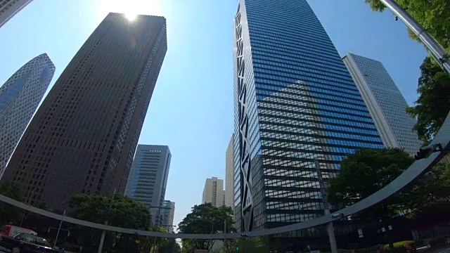 新宿商业区摩天大楼视频下载