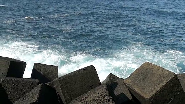 海岸海洋岩石水视频下载