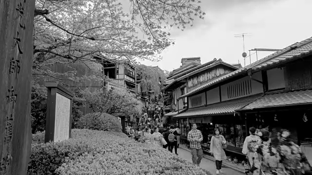 4K时间推移-传统的Gion街(Ninenzaka)，京都视频素材
