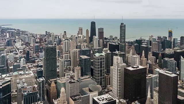 T/L WS HA PAN芝加哥天际线鸟瞰图视频素材