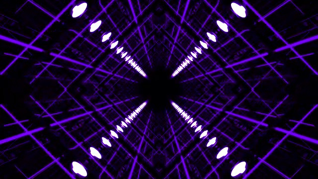 紫光走廊视频素材