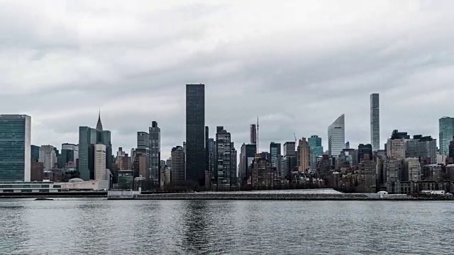 纽约曼哈顿天际线全景图视频素材