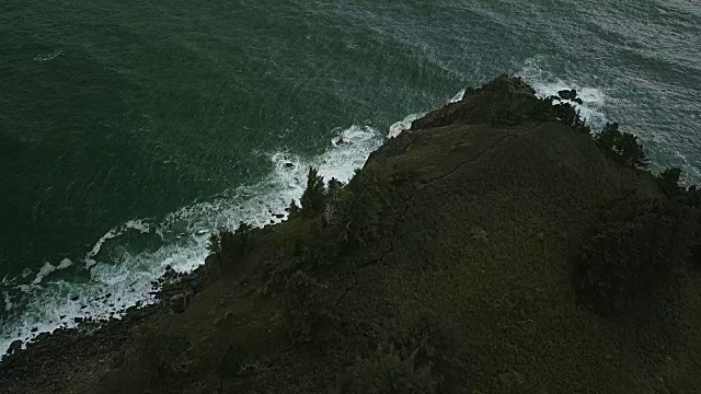 俄勒冈海岸鸟瞰图视频素材