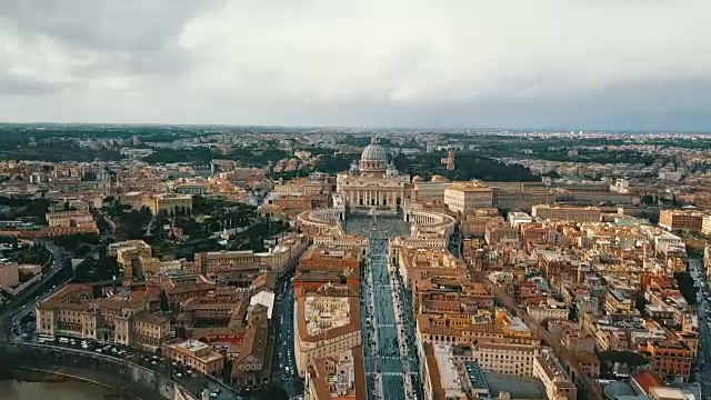 鸟瞰图梵蒂冈城视频下载