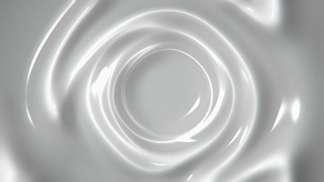 慢慢旋转的白色液体抽象运动背景无缝循环视频下载