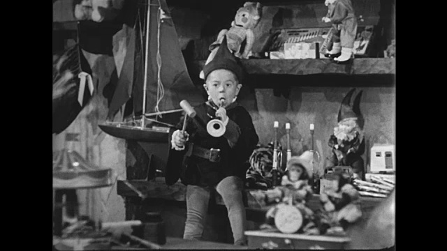 1941年，圣诞老人读信，精灵们制作玩具视频下载