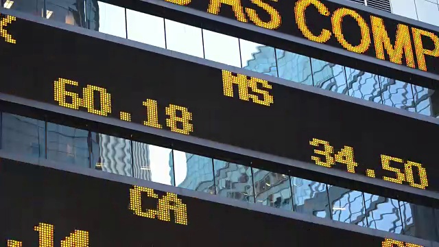 移动的股票行情视频素材