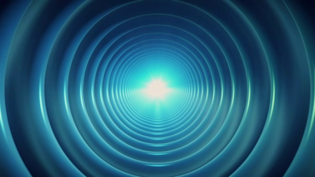 蓝色的旋转隧道视频素材