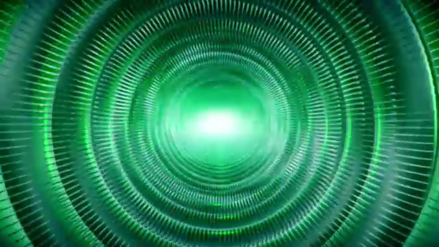 快速旋转的隧道在绿色视频素材