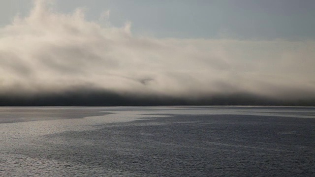 北海多雾的海景。挪威视频素材