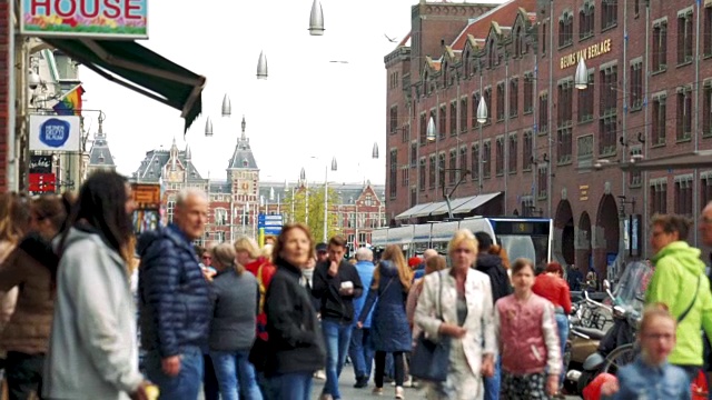 阿姆斯特丹和中央站视频素材