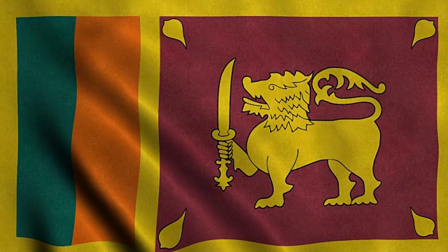 斯里兰卡4K无缝可循环旗帜视频下载