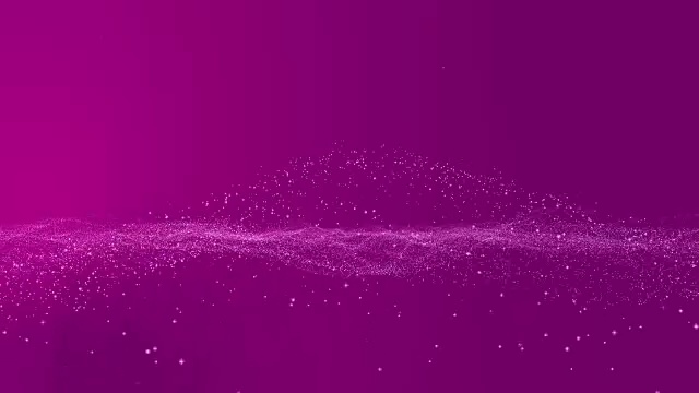 动画的运动背景，粉色或紫色的背景是白色的小颗粒，形状像星星，像波浪一样四处漂浮。在背景上展开。视频下载