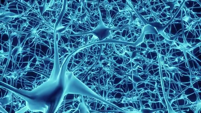 神经元大脑大脑轴突思想神经网络全息图细胞健康科学4k视频素材